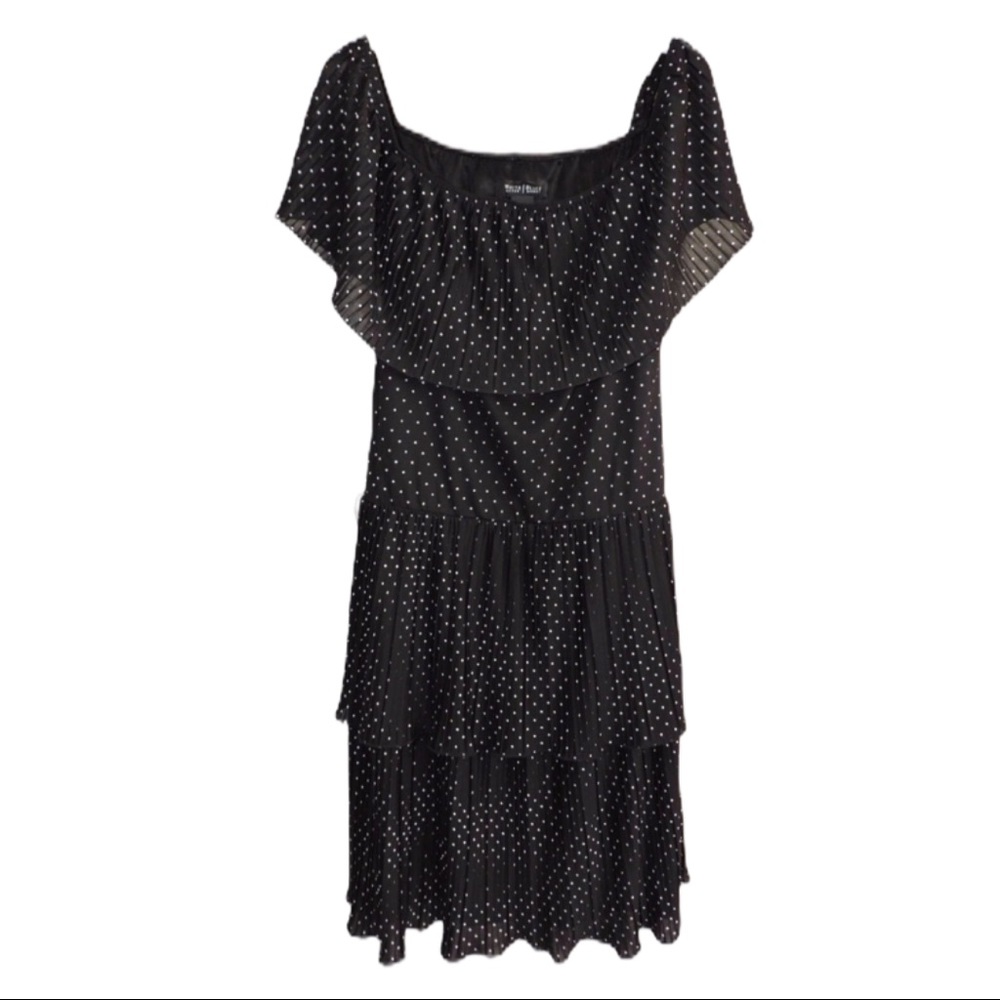 White House Black Market Polka Dot Dress XS - Picture 1 of 6